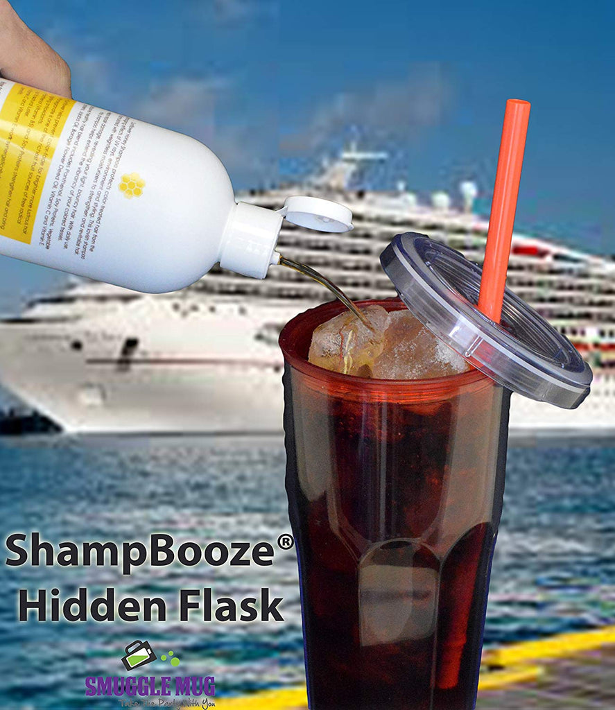 Shampbooze Deluxe \u0026 Sunscreen Flask Combo Set - 40 oz – Smuggle Mug, image size:887x1024