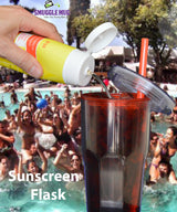 Shampbooze Deluxe & Sunscreen Flask Combo Set - 40 oz